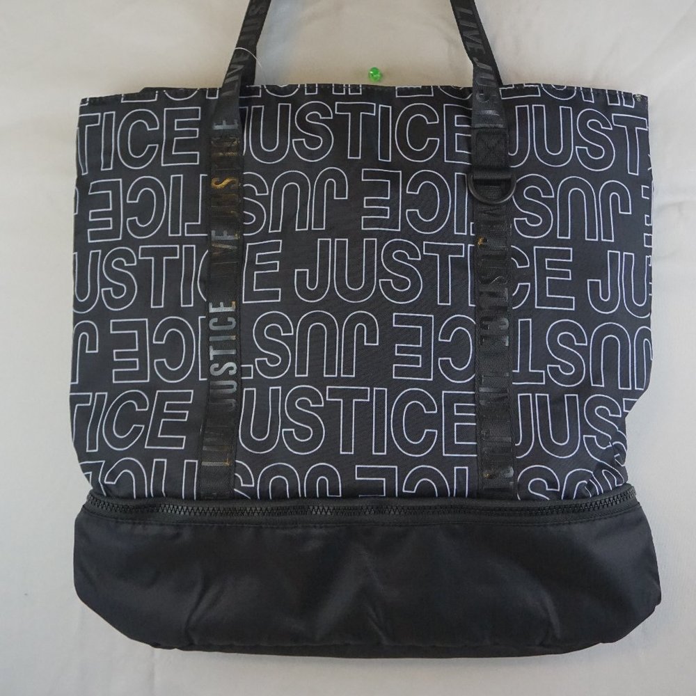 Justice Two Compartment Tote NWT